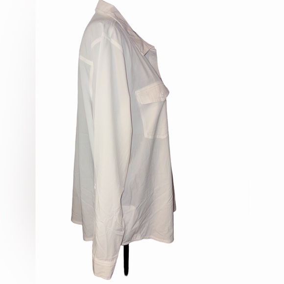 🆕💜 Eddie Bauer Pink Button Down Shirt XXL Stretch Classic Fit Pockets - Picture 4 of 14